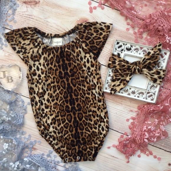 leopard print romper baby
